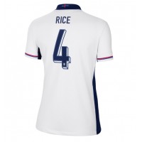 Camisa de Futebol Inglaterra Declan Rice #4 Equipamento Principal Mulheres Europeu 2024 Manga Curta